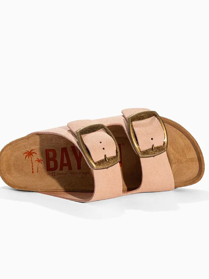 Leren slippers "Alicante" zalmroze