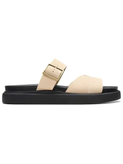Leren slippers "Aristella" crème
