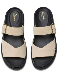 Leren slippers "Aristella" crème