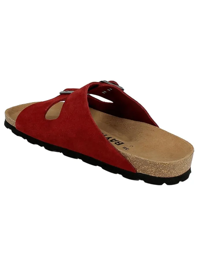 Leren slippers "Atlas" rood