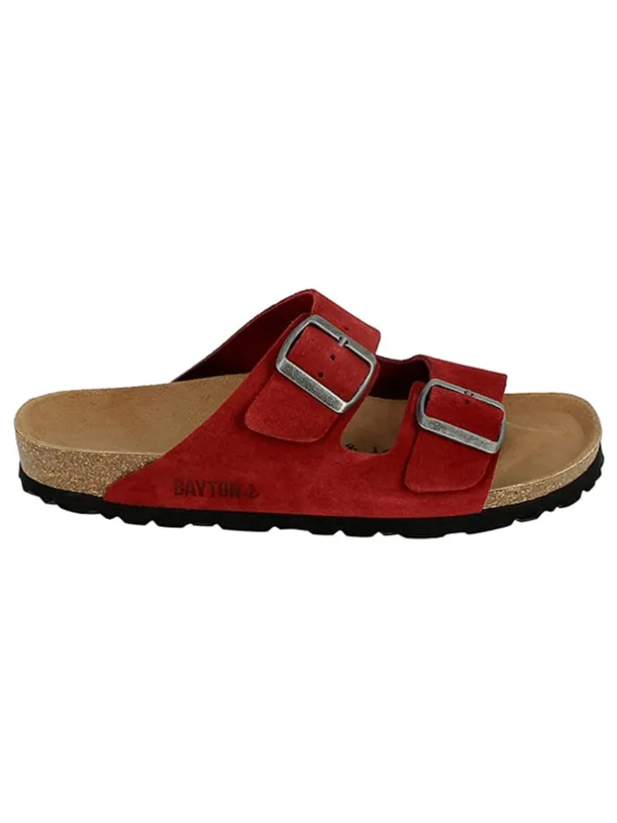 Leren slippers "Atlas" rood