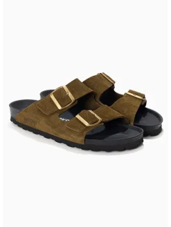 Leren slippers "Bali" kaki