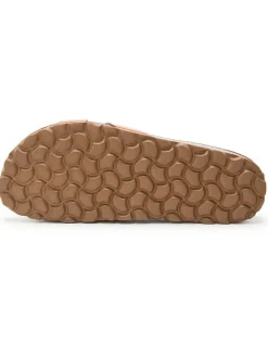 Leren slippers bruin