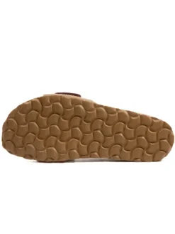 Leren slippers bruin