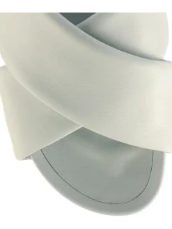 Leren slippers "Celeste" lichtblauw