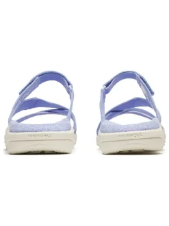Leren slippers "District 4" lichtblauw