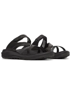 Leren slippers "District 4" zwart