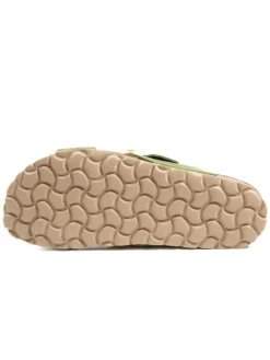 Leren slippers groen