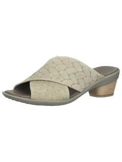 Leren slippers groen