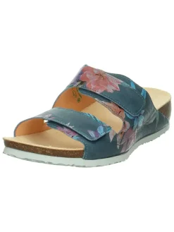 Leren slippers "Julia" blauw