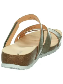 Leren slippers "Julia" groen