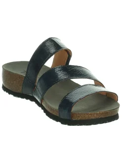 Leren slippers "Julia" groen