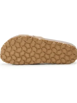 Leren slippers lichtbruin