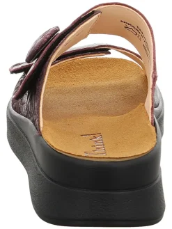 Leren slippers rood