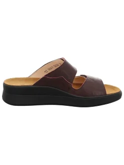 Leren slippers rood