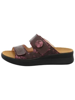 Leren slippers rood