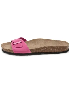 Leren slippers roze