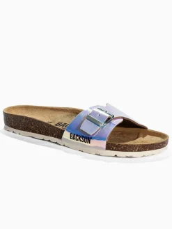 Leren slippers "Trente" meerkleurig