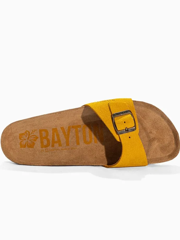 Leren slippers "Zephyr" geel
