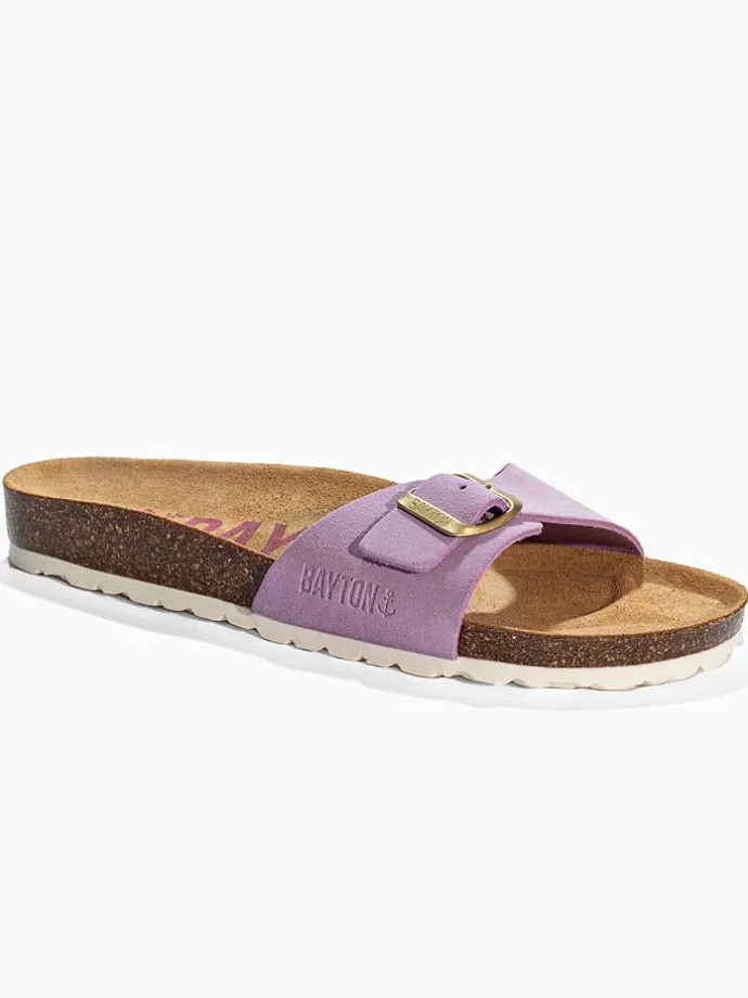 Leren slippers "Zephyr" paars