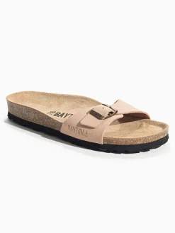 Leren slippers "Zephyr" zalmroze