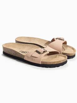 Leren slippers "Zephyr" zalmroze