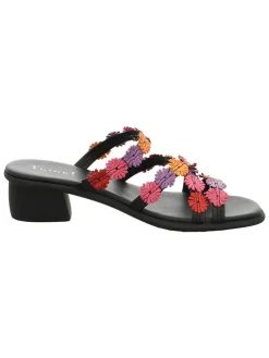Leren slippers zwart