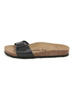Leren slippers zwart