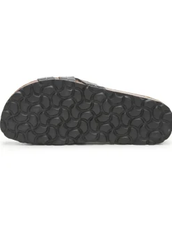 Leren slippers zwart