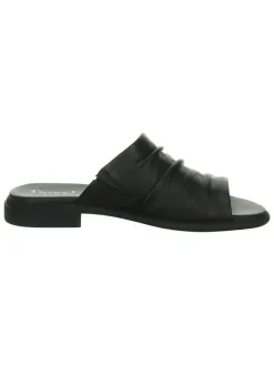 Leren slippers zwart