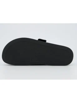 Leren slippers zwart