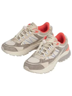 Leren sneakers beige