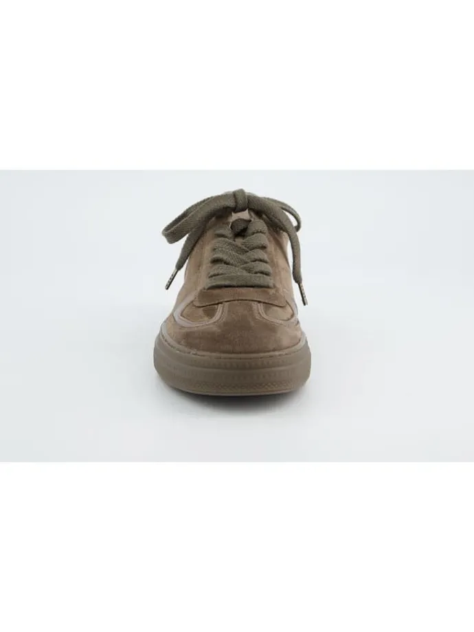 Leren sneakers bruin