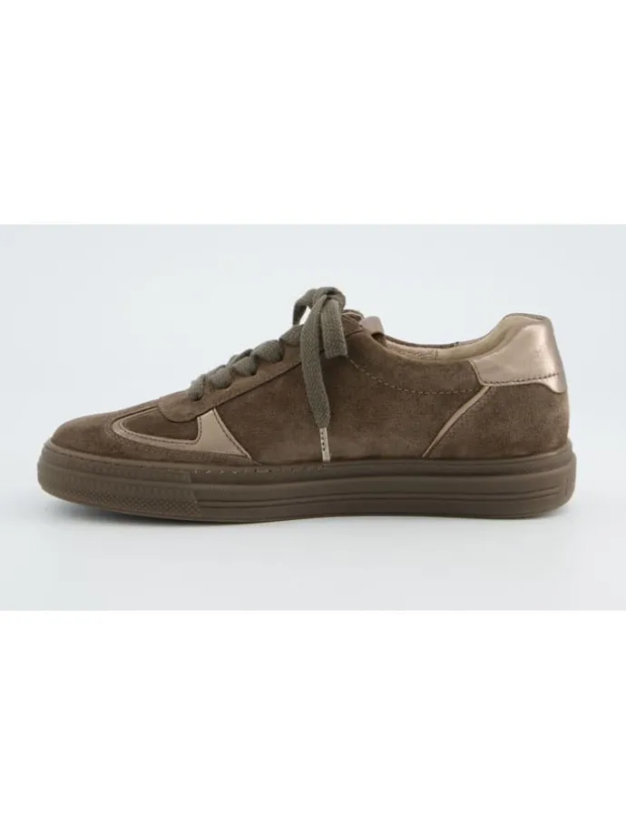 Leren sneakers bruin