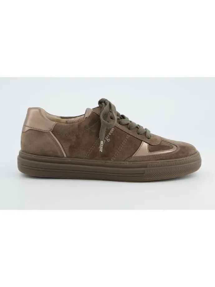 Leren sneakers bruin
