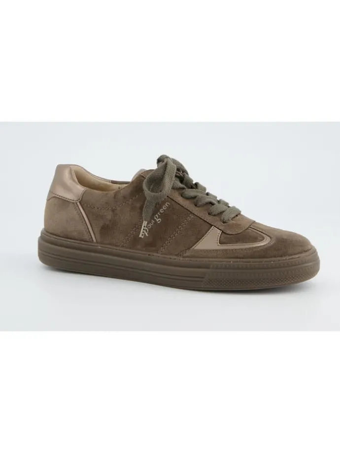 Leren sneakers bruin