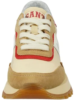 Leren sneakers "Caffay" beige/meerkleurig