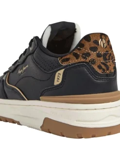 Leren sneakers "Chester Suppa" zwart