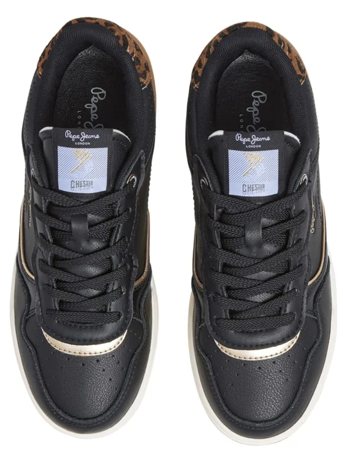 Leren sneakers "Chester Suppa" zwart
