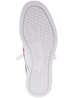 Leren sneakers "Club C Revenge" wit/rood/lichtbruin