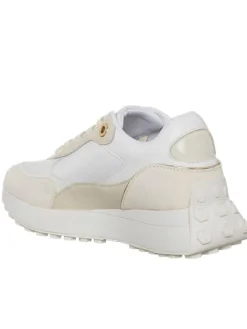 Leren sneakers crème