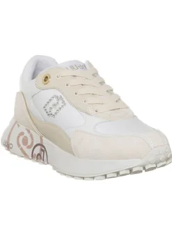 Leren sneakers crème