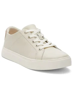 Leren sneakers crème/goudkleurig