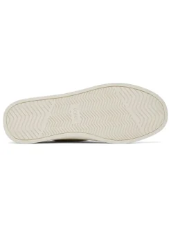 Leren sneakers crème/goudkleurig