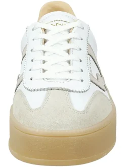 Leren sneakers "Cuzmani" beige/wit