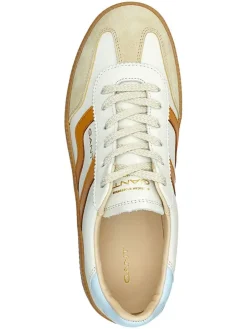 Leren sneakers "Cuzmani" crème/lichtbruin/lichtblauw