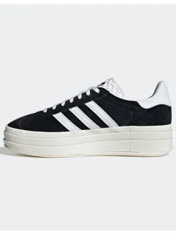 Leren sneakers "Gazelle Bold" zwart