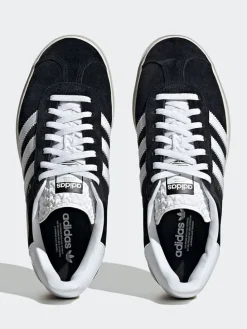 Leren sneakers "Gazelle Bold" zwart