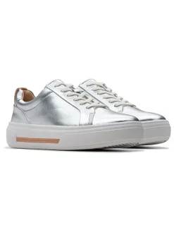 Leren sneakers "Hollyhock Walk" zilverkleurig