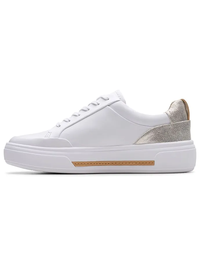 Leren sneakers "Hollyhock Zip" wit/zilverkleurig